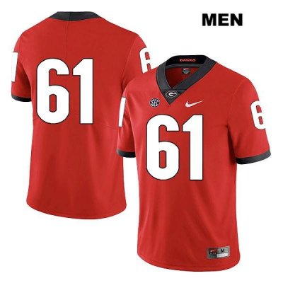 Men's Georgia Bulldogs NCAA #61 Blake Watson Nike Stitched Red Legend Authentic No Name College Football Jersey QHQ3754BZ